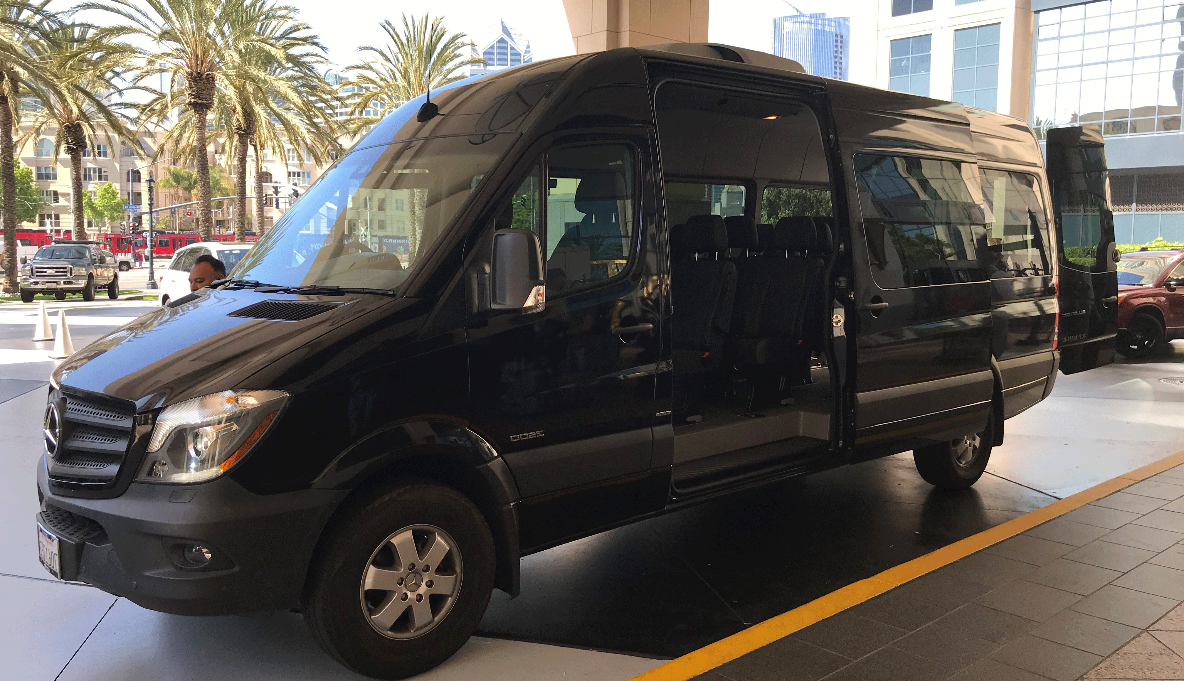Black Mercedes Sprinter Van Service in San Diego