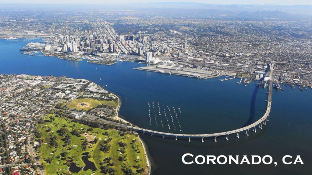 Coronado,CA bridge on the ride from San Diego Airport (SAN) to Coronado,CA with a view of greater San Diego. 