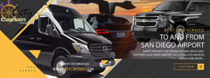 San Diego Airport Car Service reservations with City Captain Vehicles such as Tesla, Suburban, Mercedes Sprinter Vans. Reserve here.