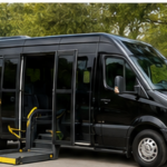 22 passenger wheelchair lift minibus with City Captain Charter logo